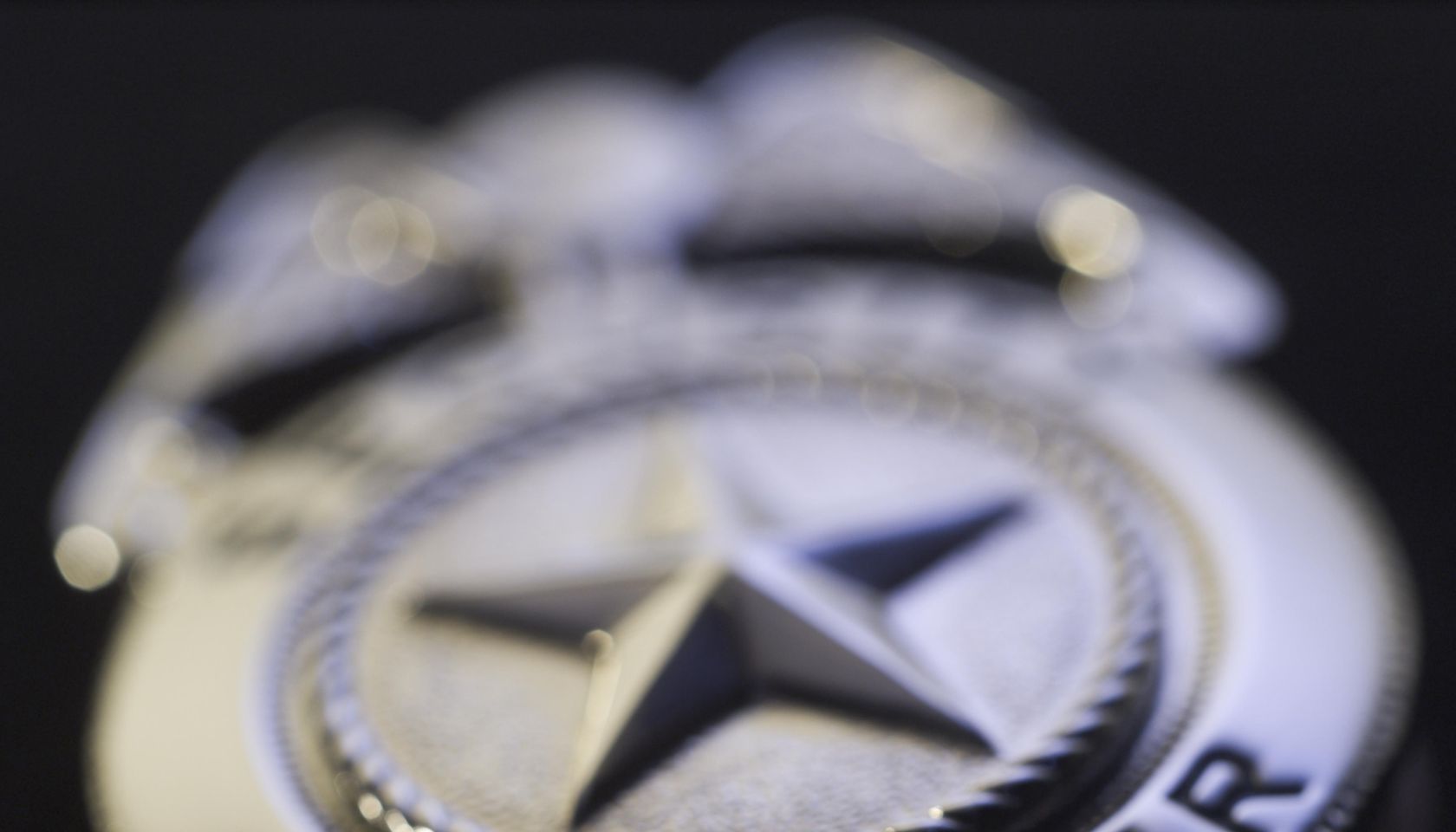 Police badge, close-up