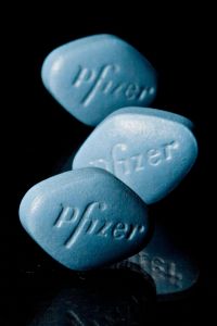 Tablets of Pfizer's erectile dysfunction drug Viagra are arr