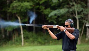 President Obama Shoots Targets At Camp David