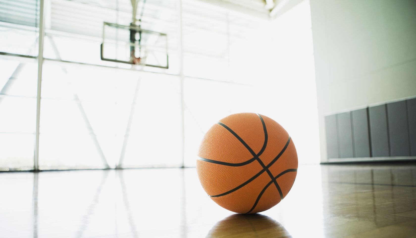 Basketball on court