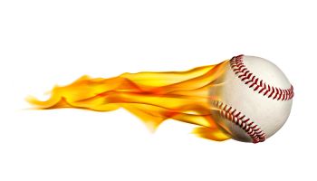 flaming baseball