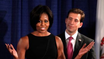 Michelle Obama Campaigns For Illinois Senate Candidate Alexi Giannoulias