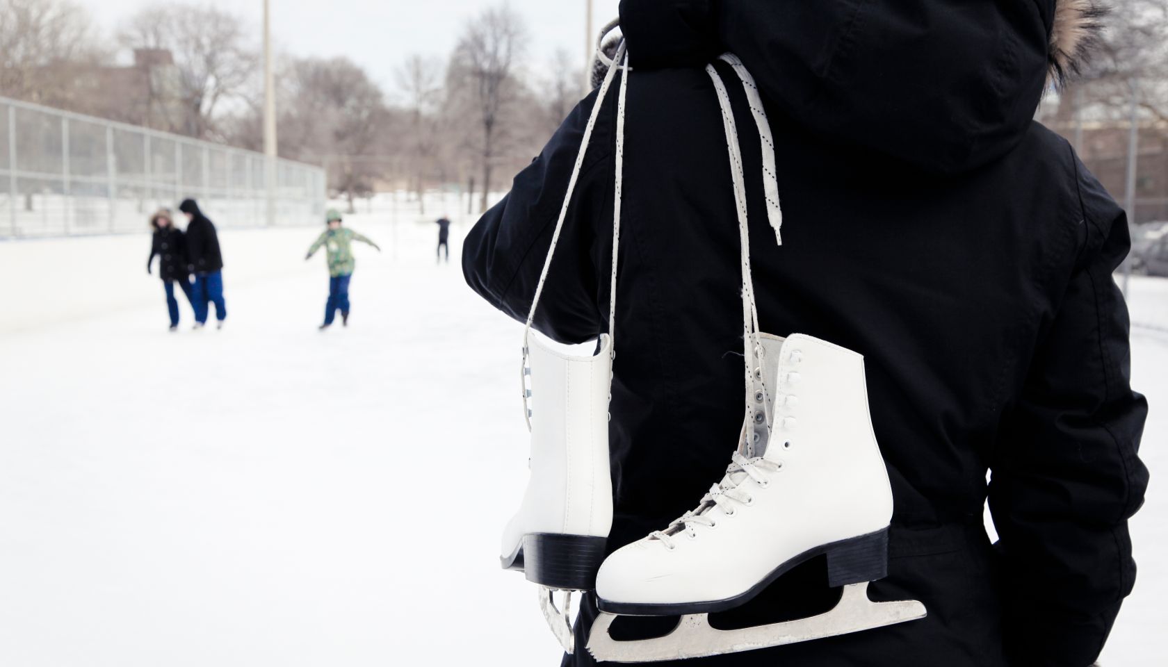 Skater watching others