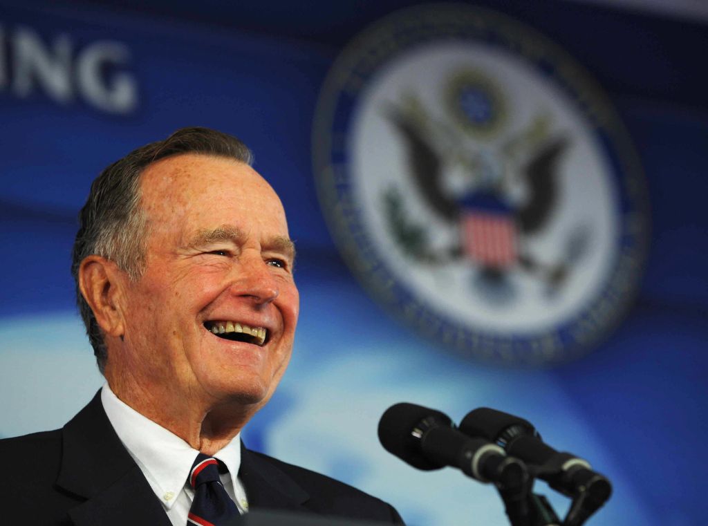 Former US president George H. W. Bush in