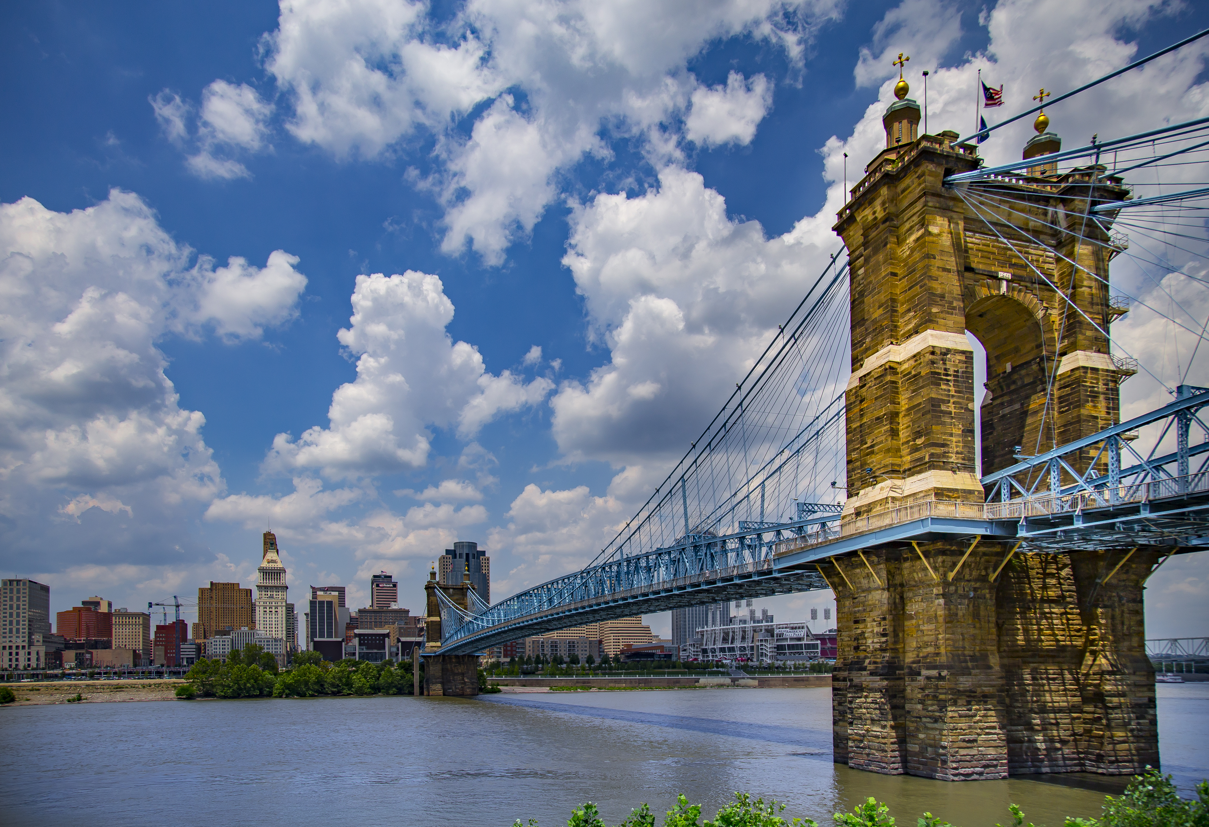 John A. Roebling Suspension Bridge and Cincinnati