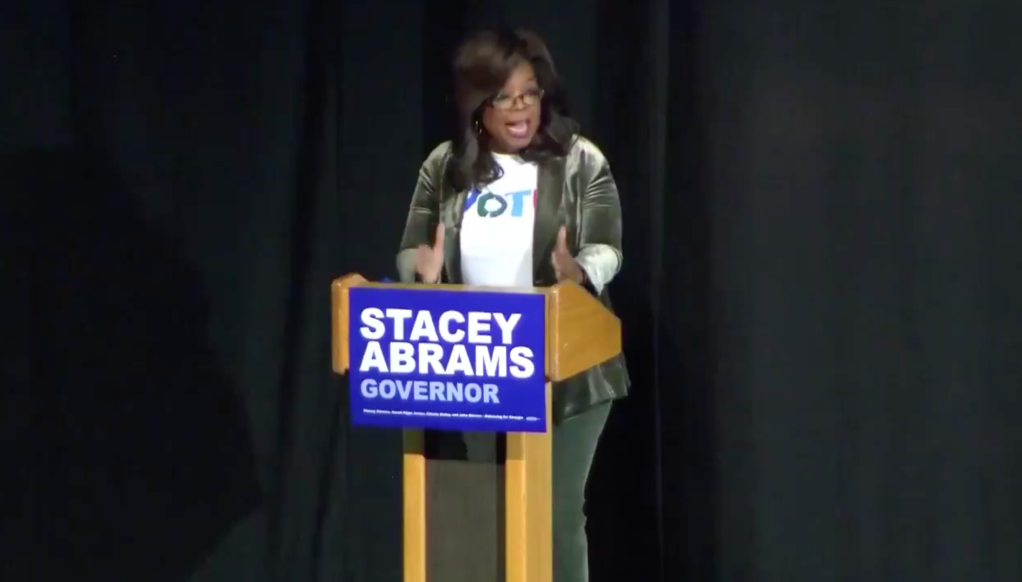 Oprah Winfrey campaigning for Stacey Abrams