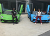 Offset and Cardi B in front of Lamborghinis