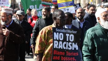 Large march by trade unionists and UAF to protest racism