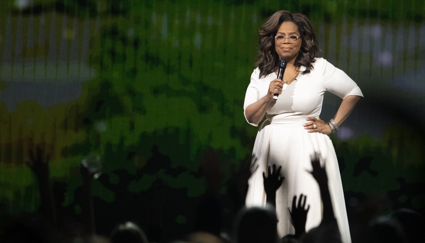 Oprah Winfrey on stage during her ’Your Path Made Clear' tour