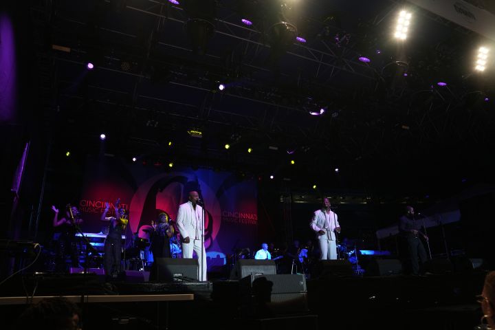 The O'Jays on stage at the Cincinnati Music Festival 2022 Saturday show