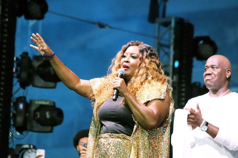 Cincinnati City Comissioner Alicia Reece on stage at the Cincinnati Music Festival 2022