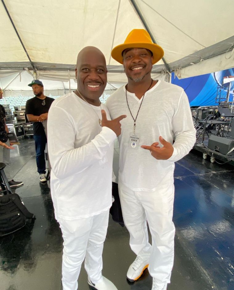 Cincinnati Music Festival host Will Downing with DJ Vader Mixx