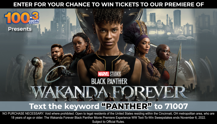 Local: Black Panther Text to Win Contest- Cincinnati Update_RD Cincinnati WOSL_November 2022