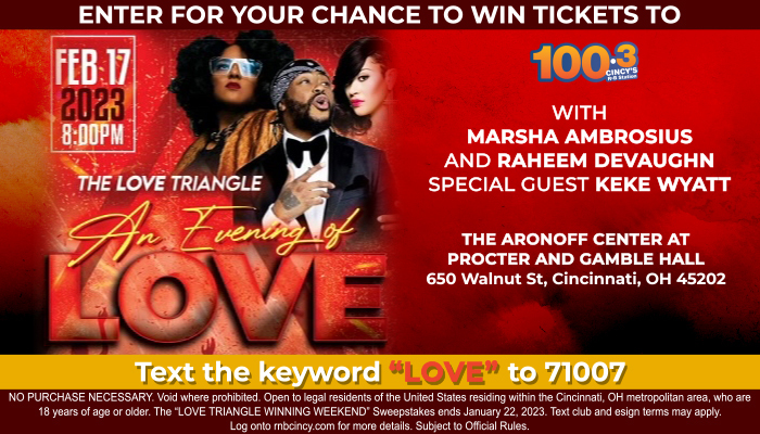 Local: THE LOVE TRIANGLE Contest Graphics_RD Cincinnati WOSL_January 2023