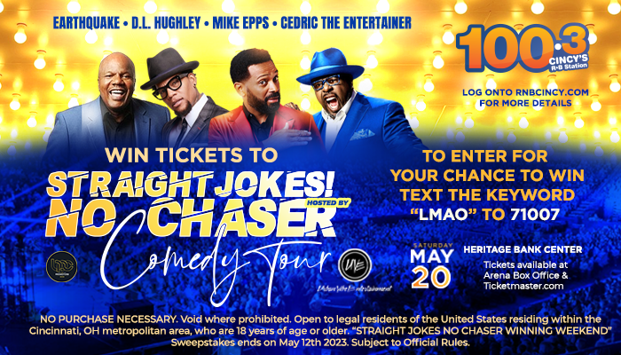 Straight Jokes No Chaser Text to Win Graphics- May | iOne Local Sales | 2023-05-03