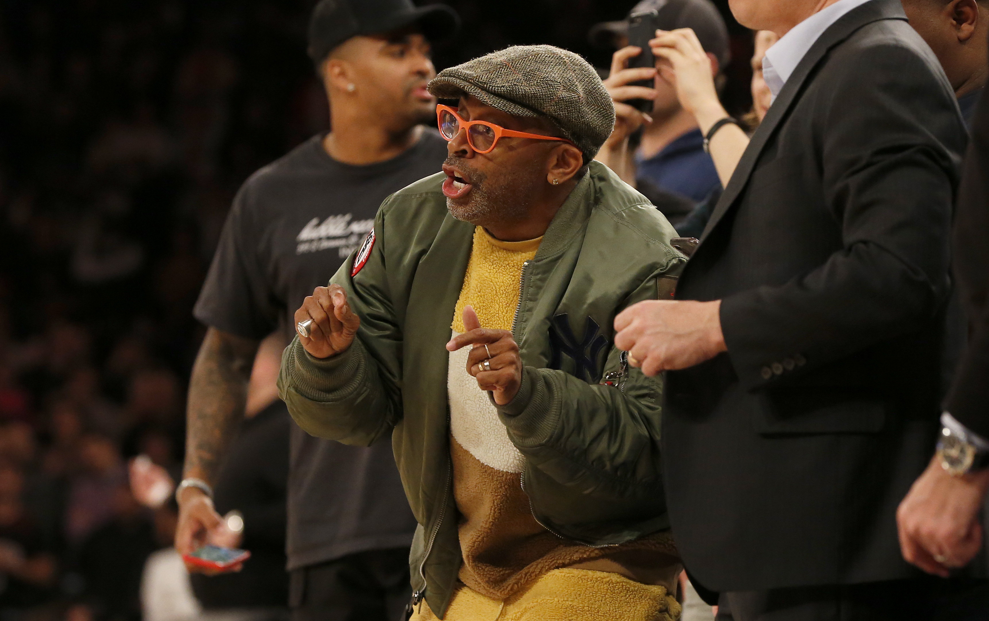 Spike Lee At The Knicks Game