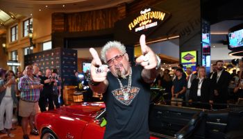Chef And Television Personality Guy Fieri Celebrates The Grand Opening Of Guy Fieri's Flavortown Sports Kitchen At Horseshoe Las Vegas