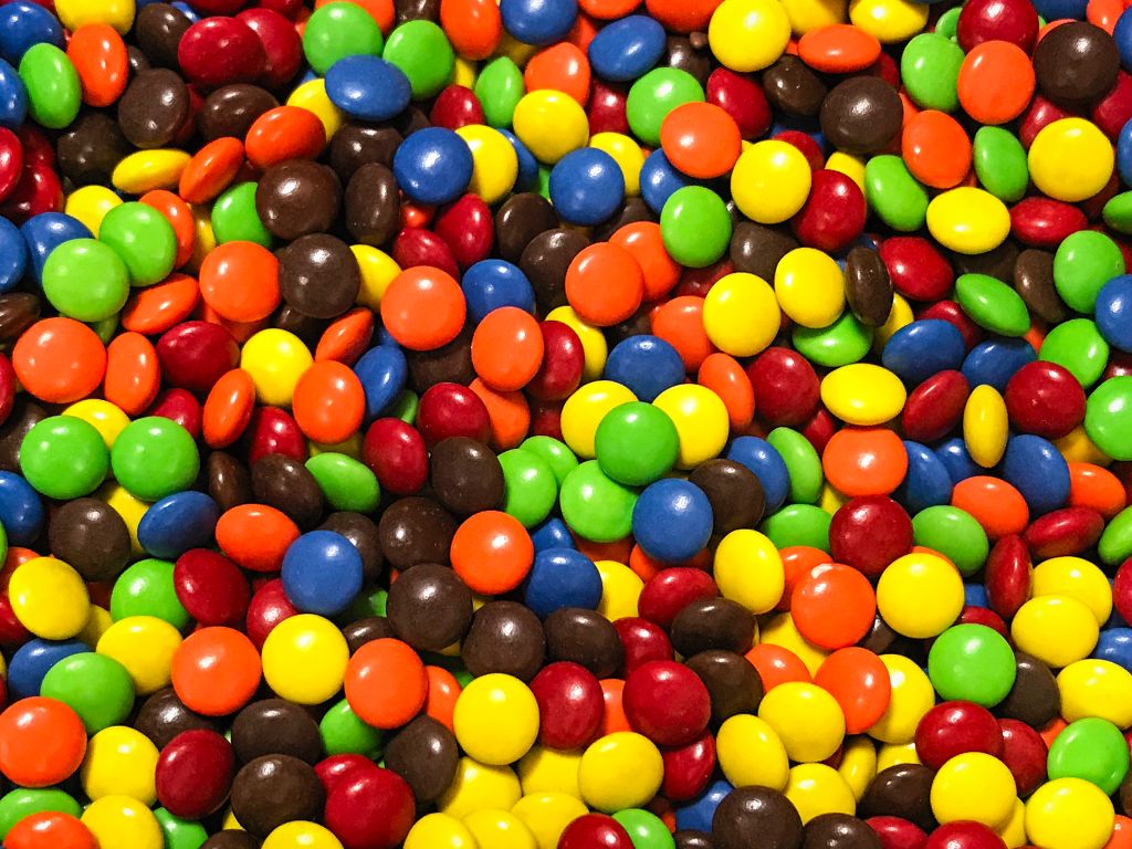 Colorful assortment of M&Ms...