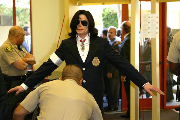 Michael Jackson is searched as he enters