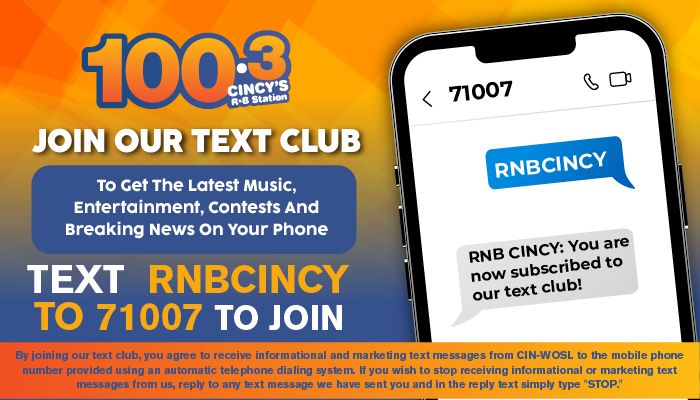 RNBCINCY Mobile Text Club Promo Graphic 2025