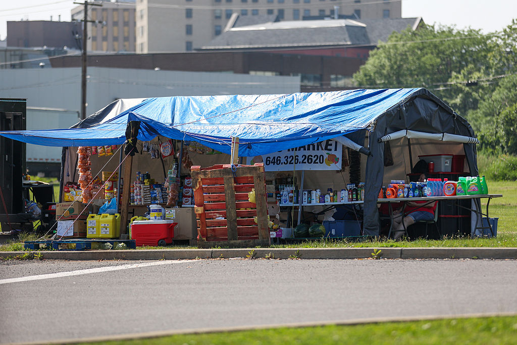 A stand selling items unrelated to food on Wilkes-Barre Blvd. on Wednesday, June 4, 2025. (Photo by Jason Ardan/Citizens' Voice via Getty Images)