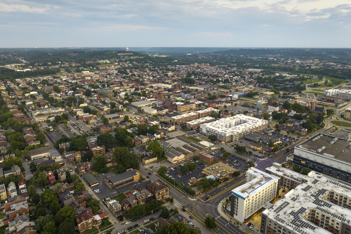 Newport, Kentucky residential neighborhood townscape